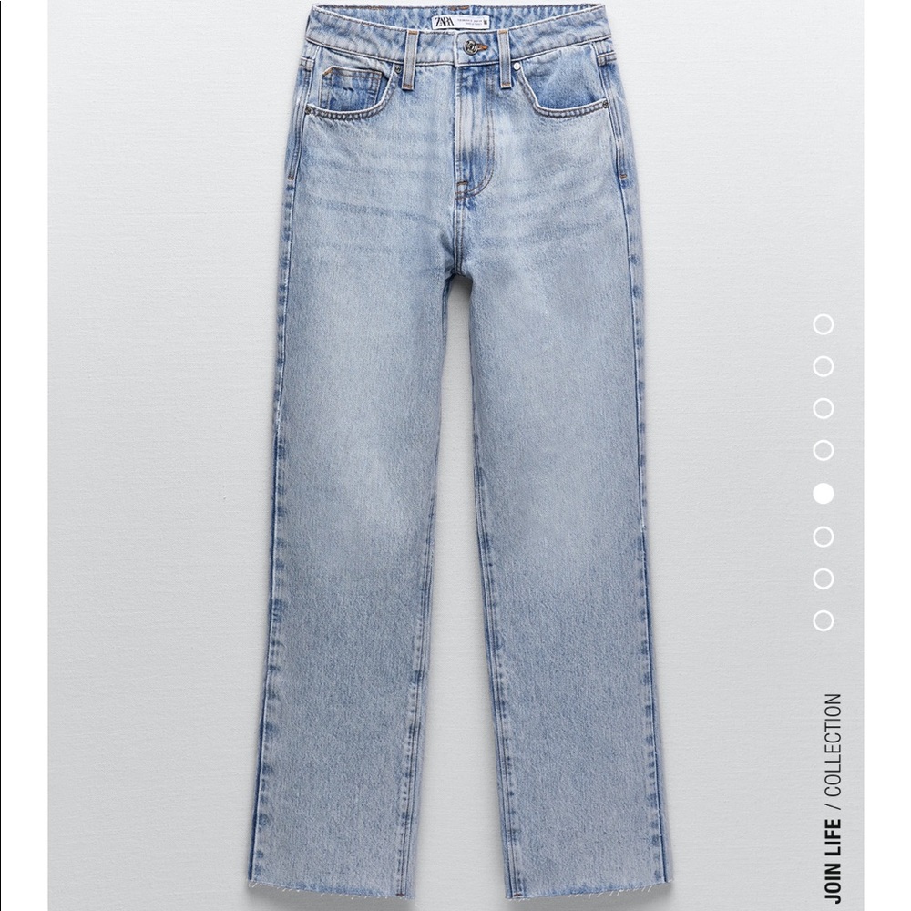 ZARA HIGH RISE STRAIGHT JEANS